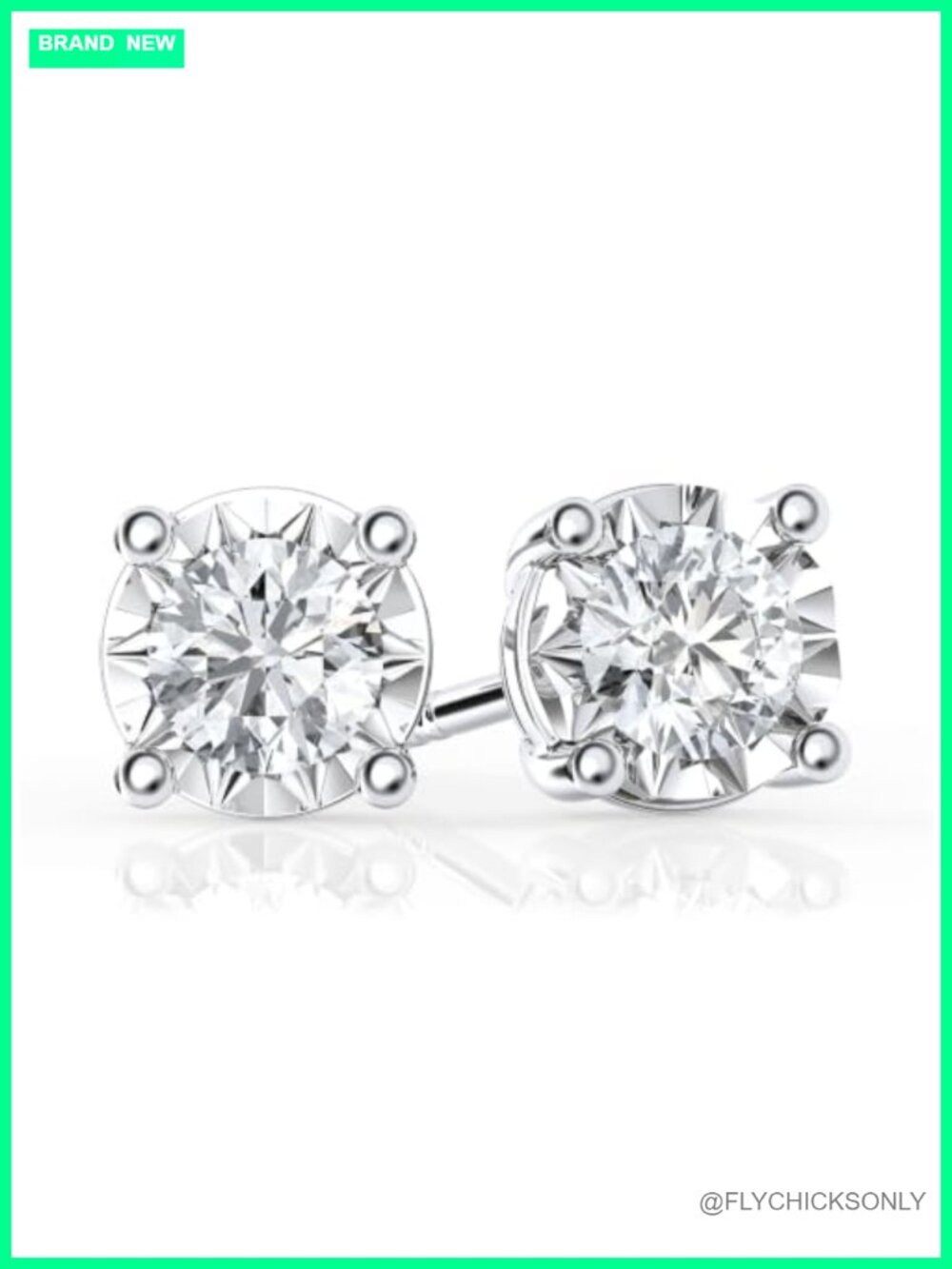 Lab Grown Diamond Stud Earrings 1/4 cttw Sterling Silver Push Back